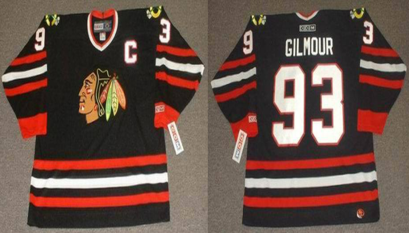 2019 Men Chicago Blackhawks #93 Gilmour black CCM NHL jerseys
